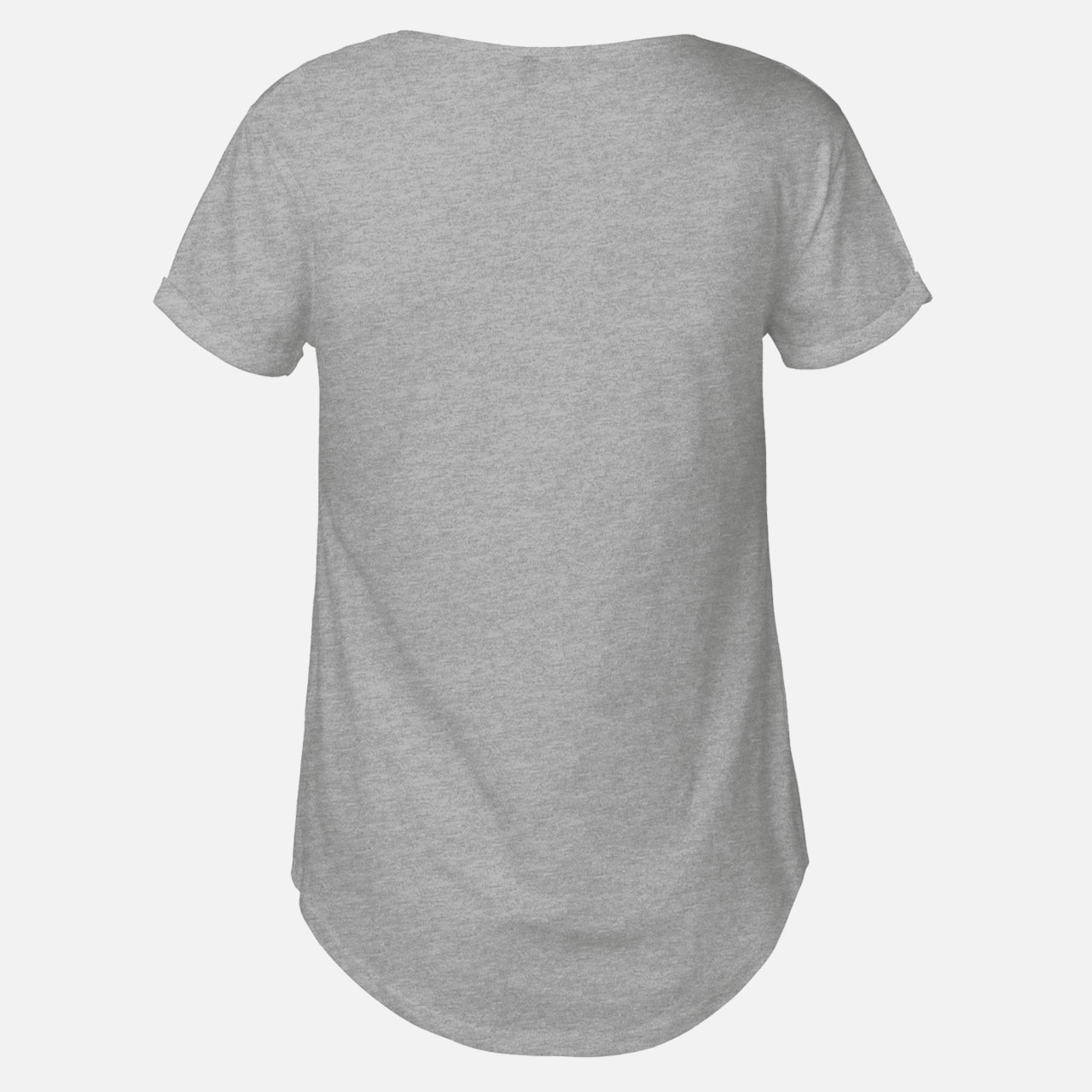 Ladies Roll Up Sleeve T-Shirt - Bio-Baumwolle Sports Grey Sports Grey L