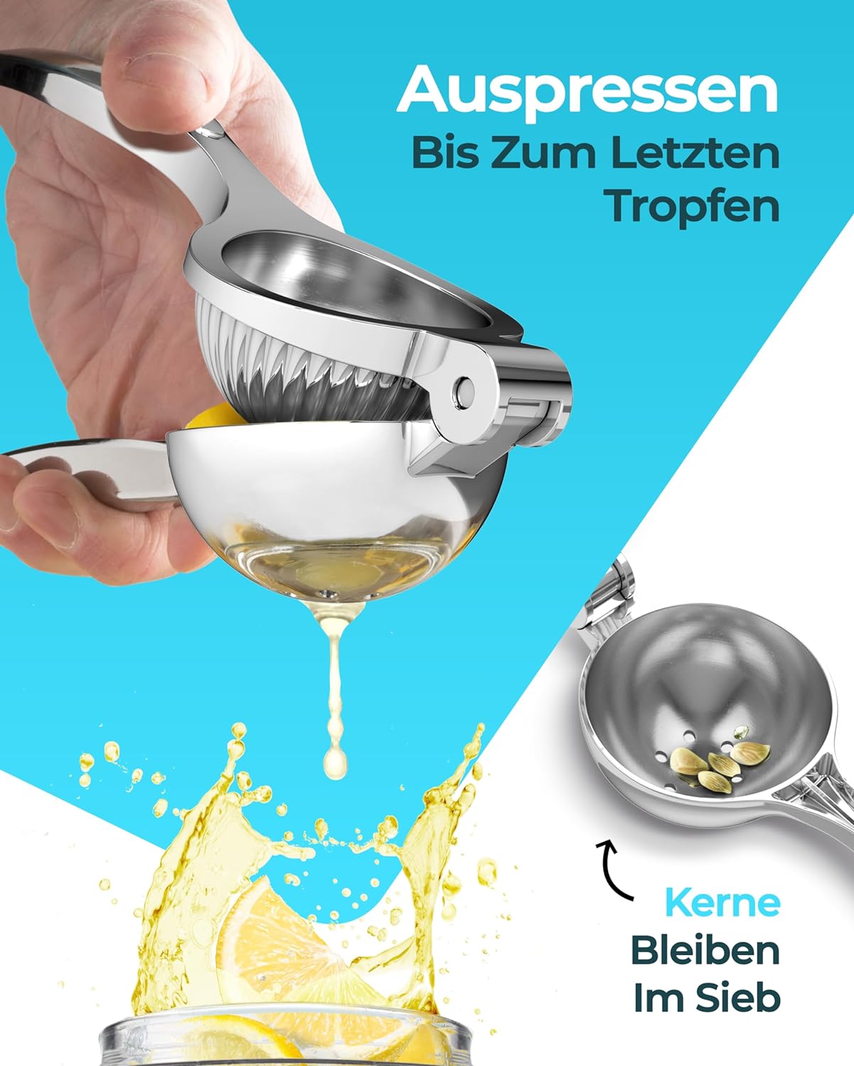 Brendo Zitronenpresse Zitruspresse Fruchtpresse Küchenhelfer