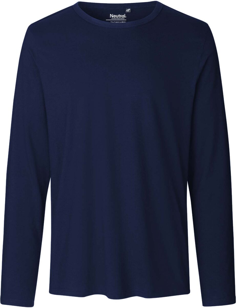 Mens Long Sleeve Shirt - Bio Baumwolle - Navy