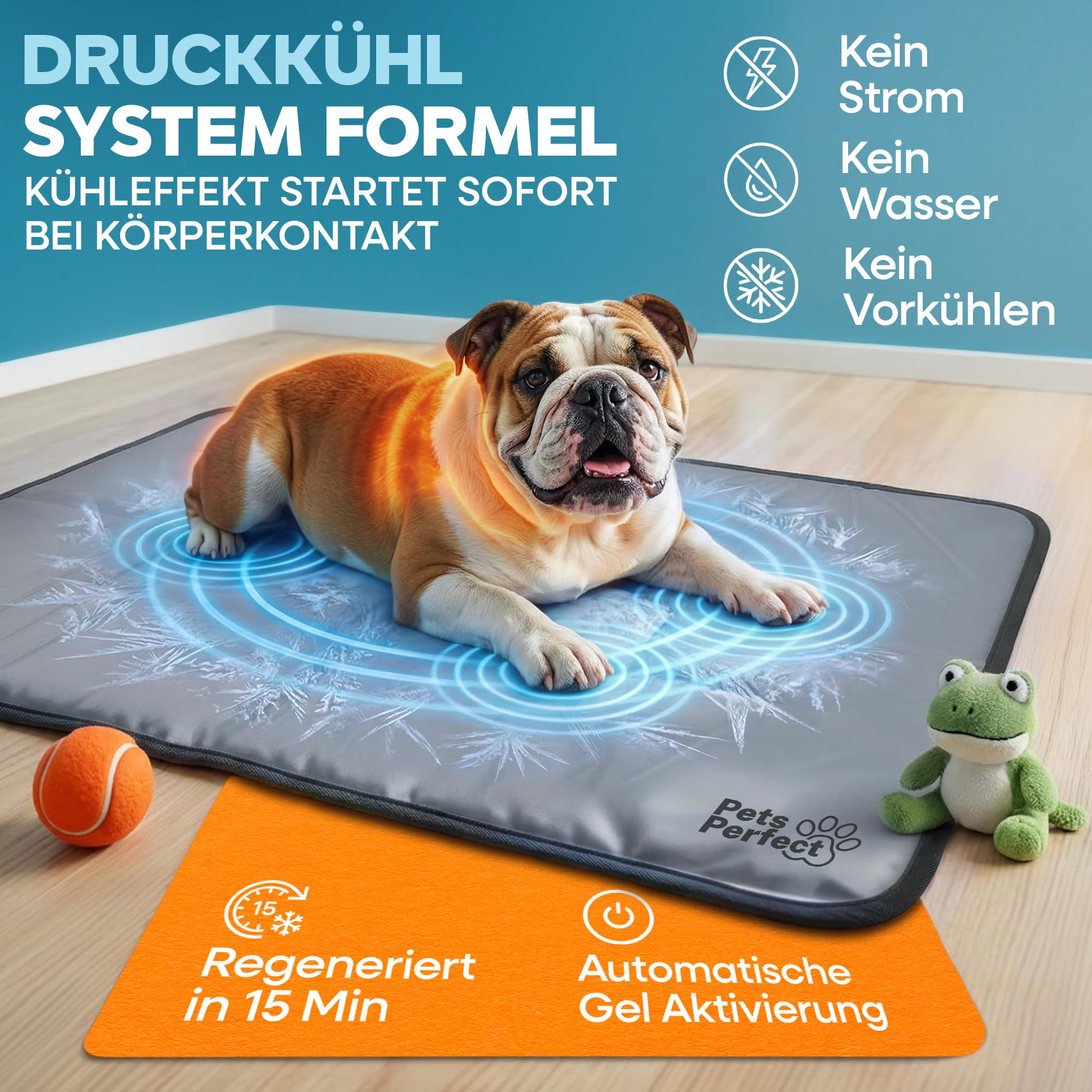 Hundematte, Kühlmatte, Tiermatte, Antirutsch, Bezug
