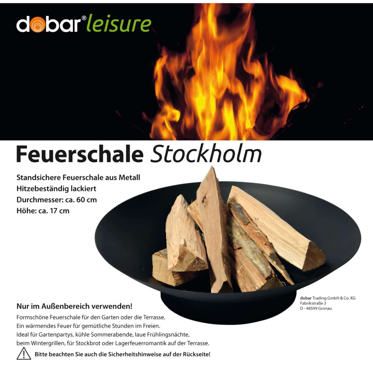 Dobar Design Feuerschale Stockholm rund Feuerstelle