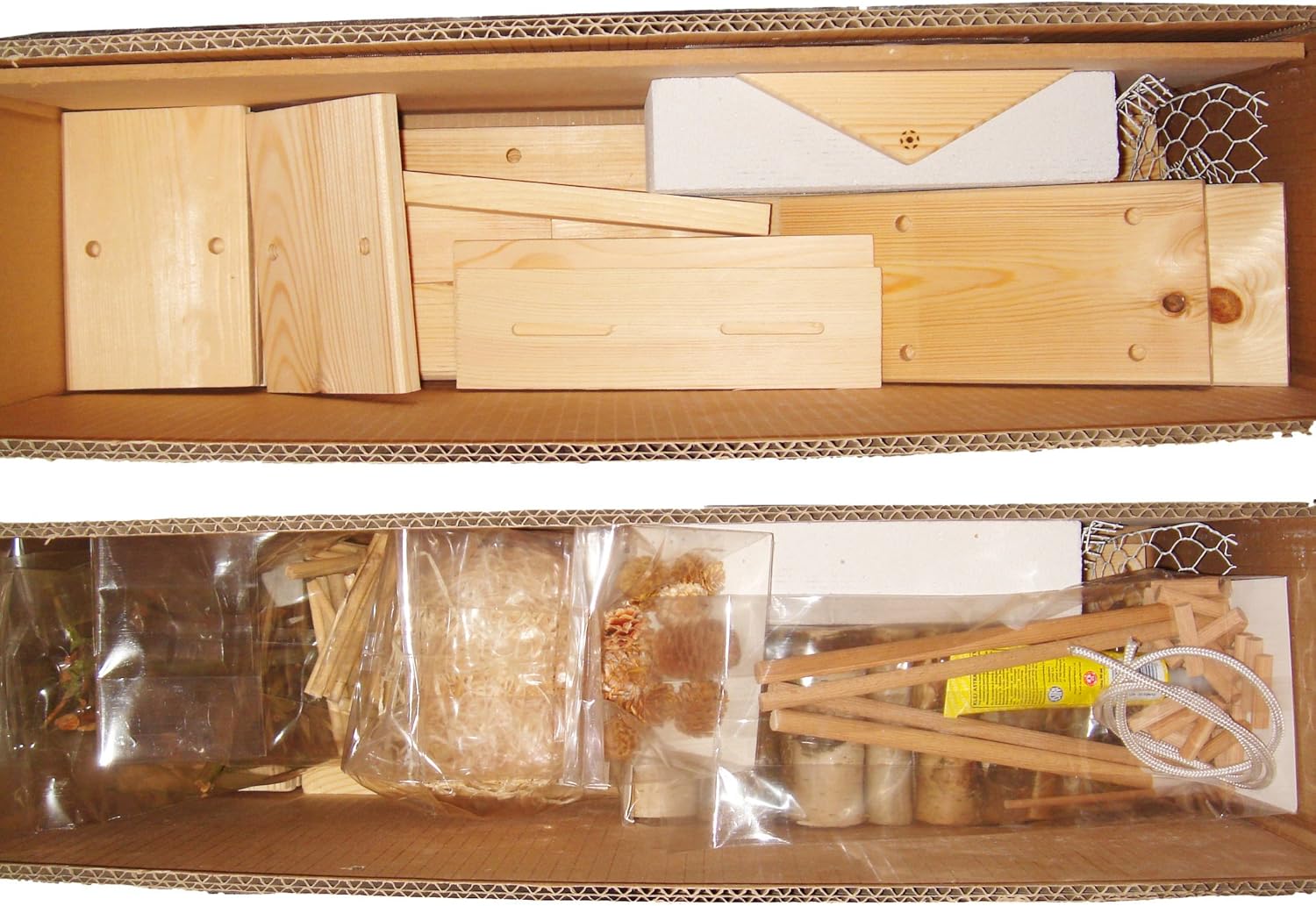 dobar LUXUS-INSEKTENHOTELS "Weißer Palast" Design Wildbienenhaus Nisthilfe für solitäre Wildbienen Insekten Nisthöhle als Bausatz