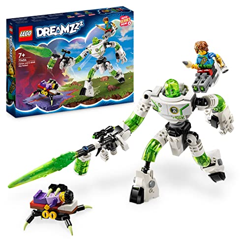 LEGO DREAMZzz Mateo und Roboter Z-Blob, kreatives Abenteuer-Spielzeug Set mit großer Roboterfigur, Jayden und Mateo Minifiguren, basierend auf der TV-Show, Spielzeug für Kinder ab 7 Jahren 71454