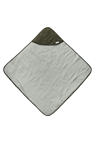 Noppies 16N32211 Unisex Tragetuch Botanical Aus Musselin - Bio-Baumwolle - Botanischer Druck - Mit Kapuze - Farbe: Beetle - Größe: 1-Size