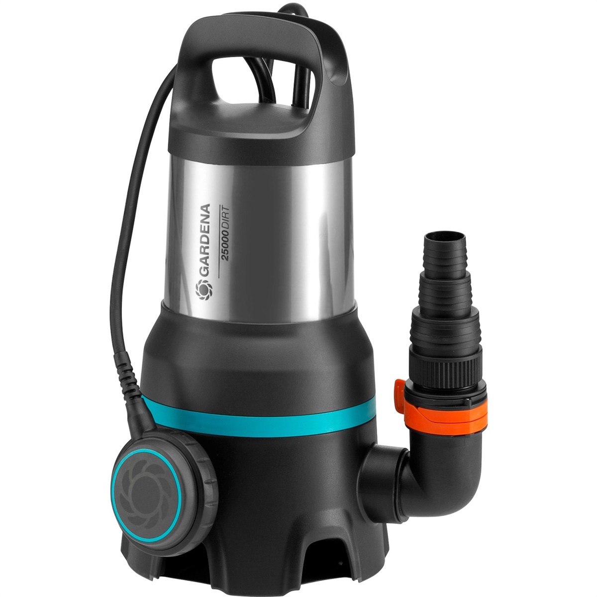 Tauchpumpe, Unterwasserpumpe, Gartenpumpe, Stromkabel, Adapteranschluss