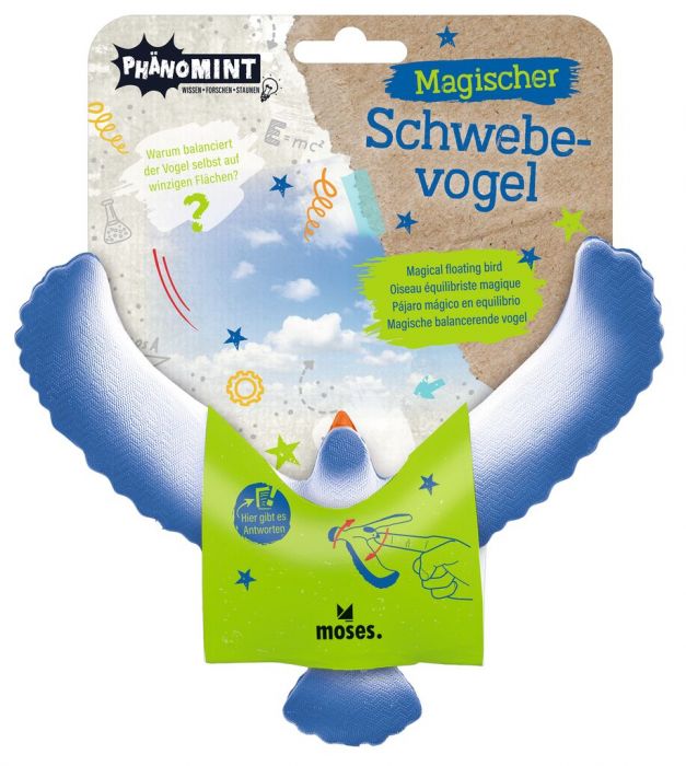 Moses PhänoMINT Magischer Schwebevogel: Experimentierset Physik Schwerkraft blau