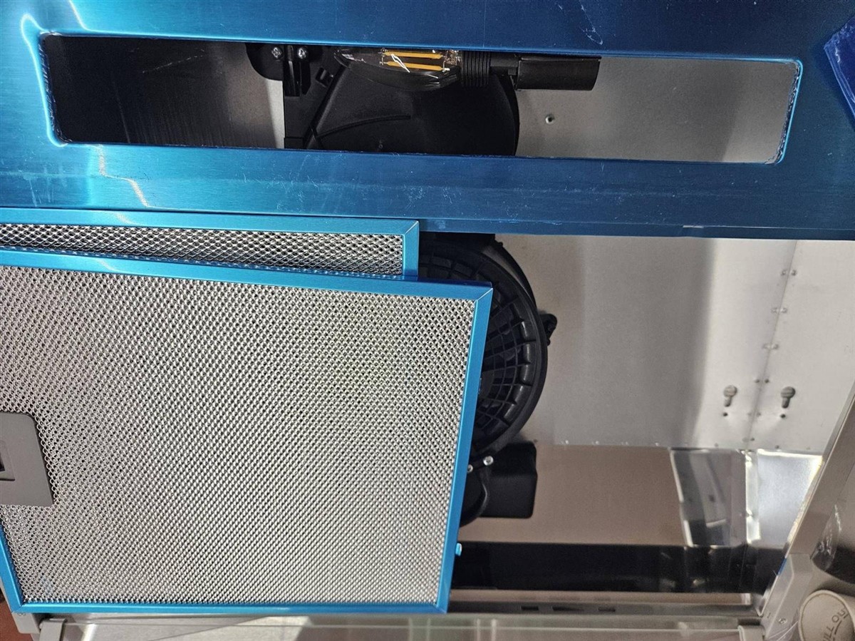 metall, digitaler printer, luftfilter, blau, geräteteile