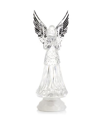 LUMIDA Xmas Glitzerwasser Engel Kristall Optik Höhe 31cm