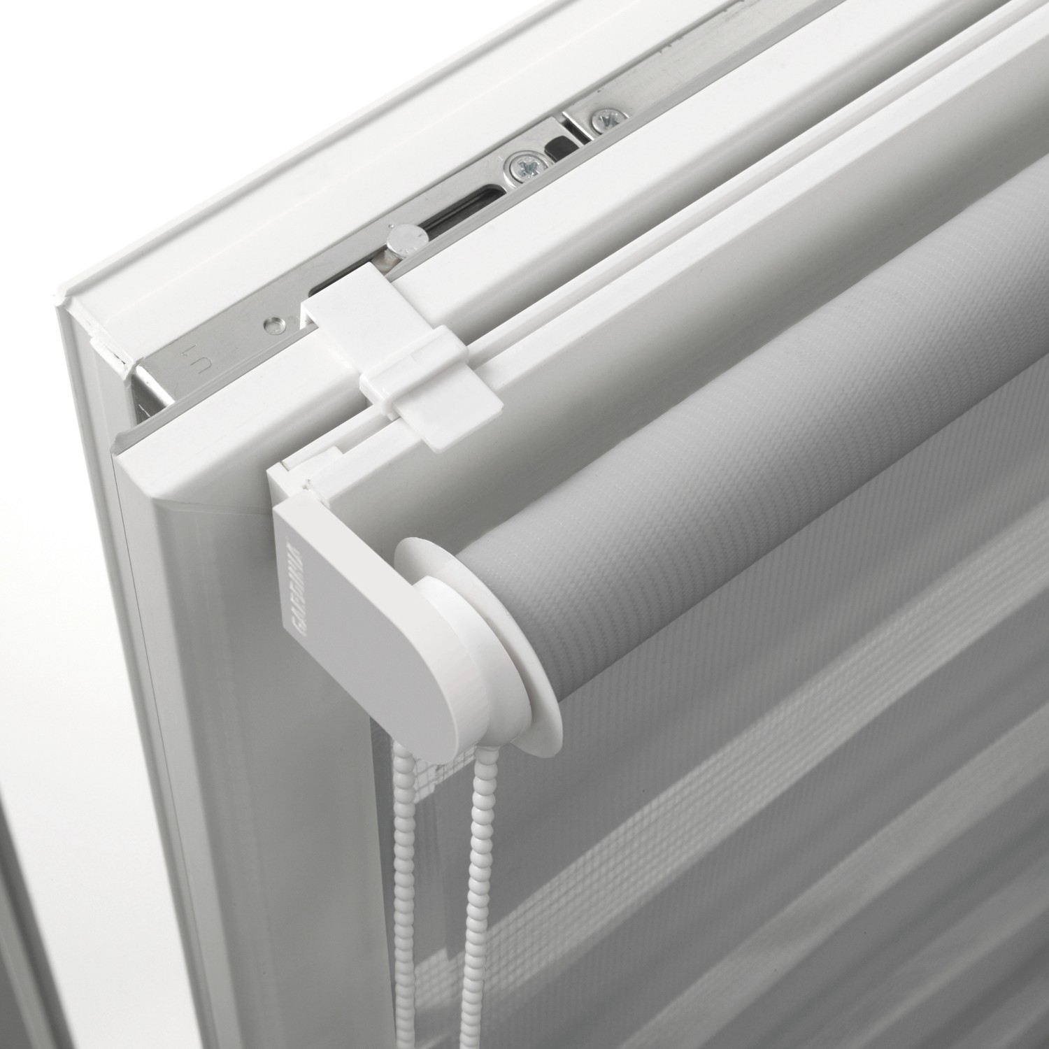 Gardinia Easyfix Doppelrollo mit Montageschiene 45 cm x 150 cm Grau
