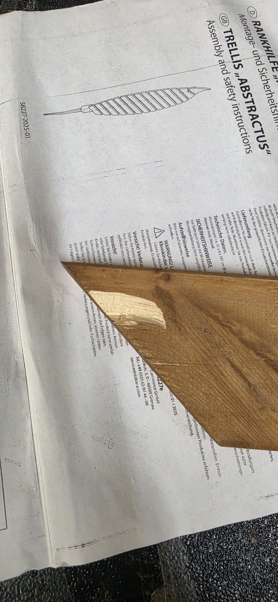 Rankgitter Holz zweifarbig groß - Dobar Design-Rankhilfe #DH253