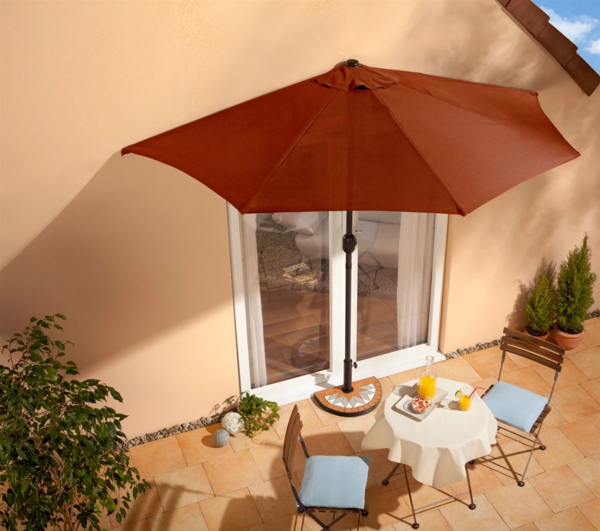 Sonnenschirm, Schirm, Garten, Terrasse, Outdoor