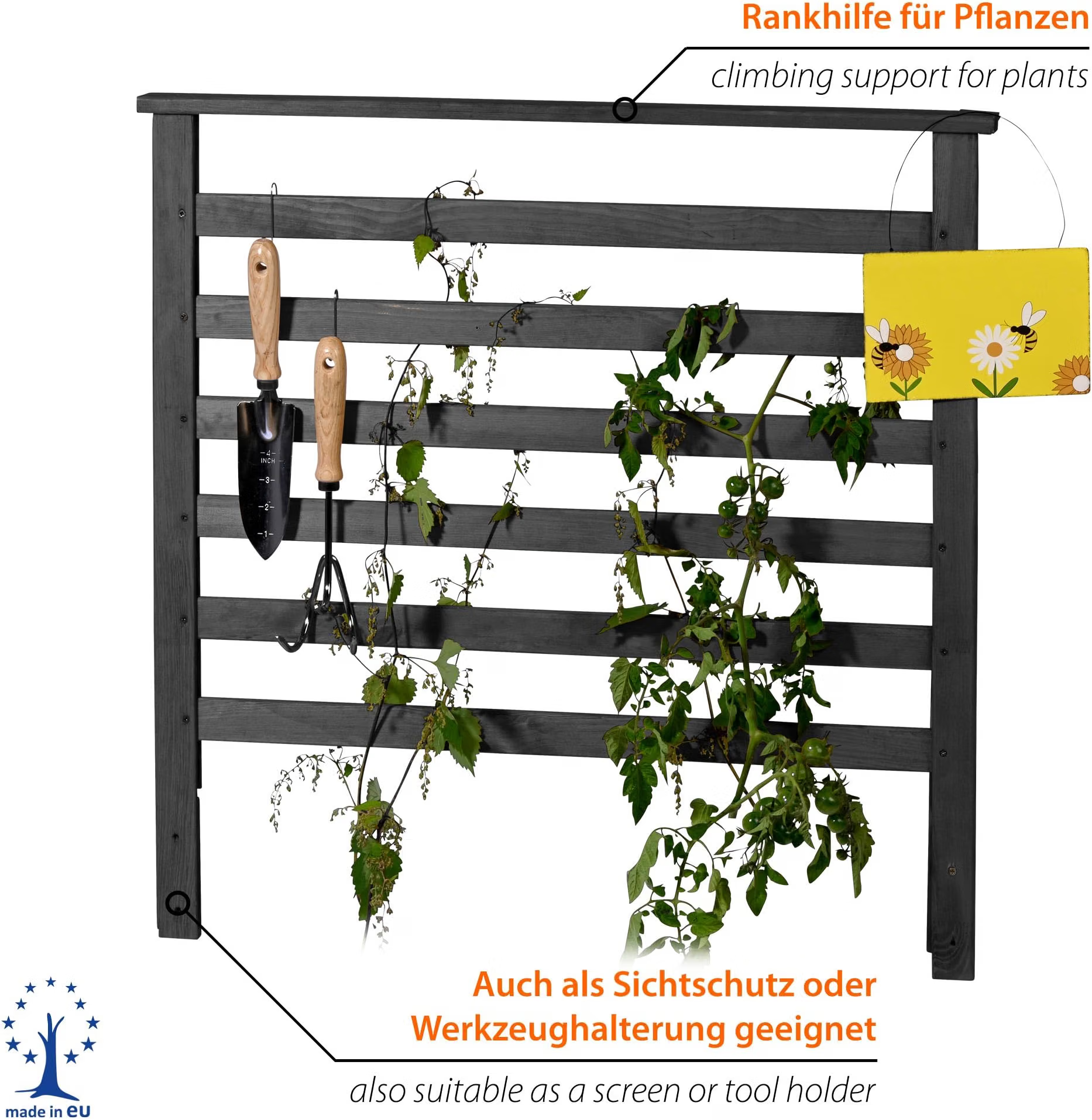 Rankhilfe, Garten, Rankhilfe, Holzlatte, Pflanzenhalter, Gartenwand