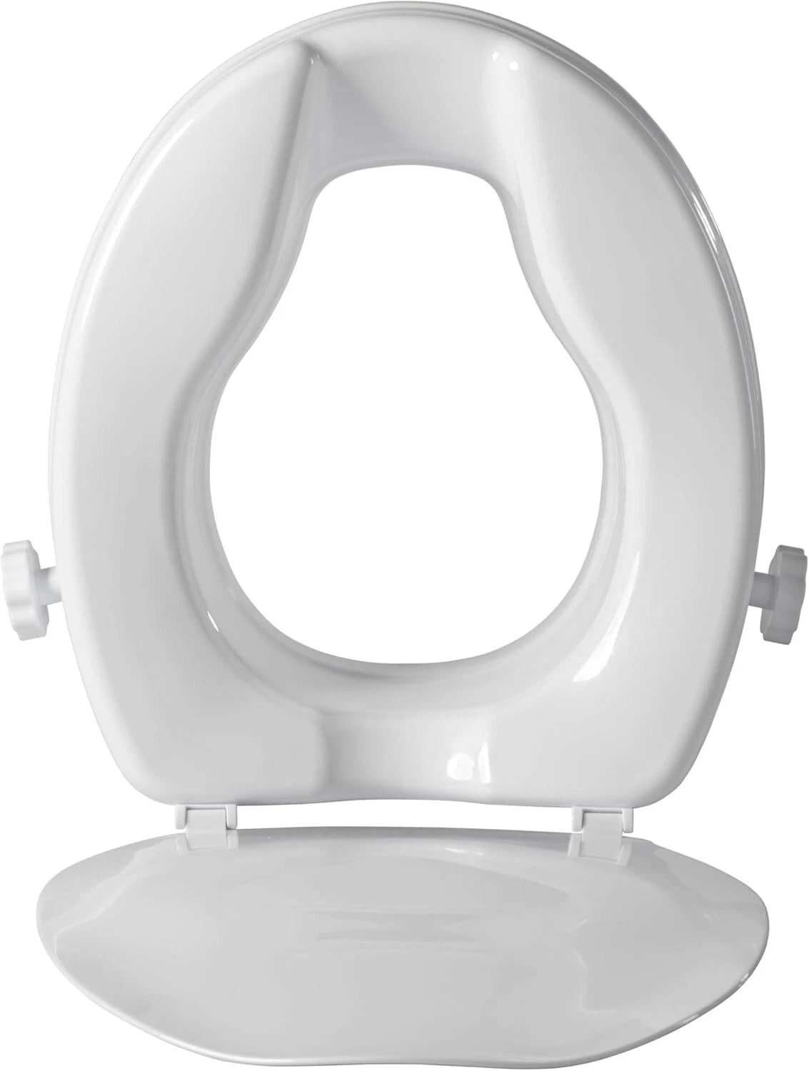 Toilet, WC seat, Plastic, Flush hinge, White