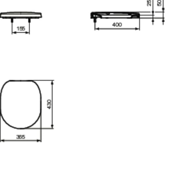 Ideal Standard E712701 Original Connect WC Sitz mit Softclosing Absenkautomatik
