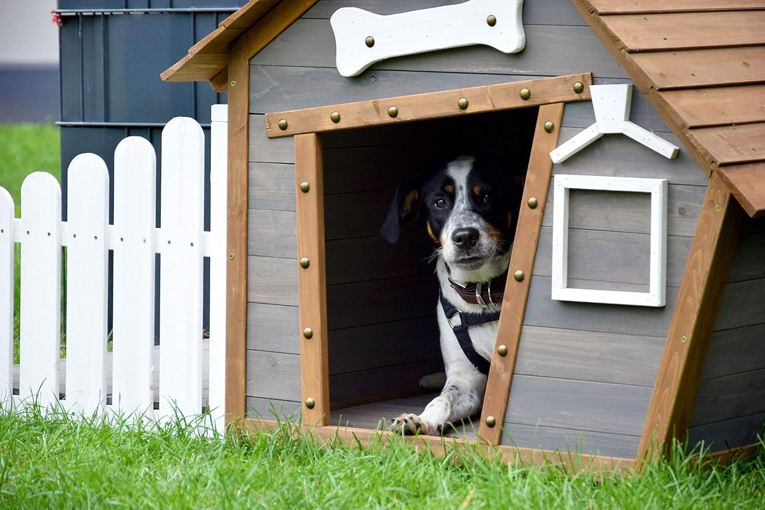 Dobar Hundehütte Porch Hundehaus Hundekäfig Holzhütte Haustierhütte