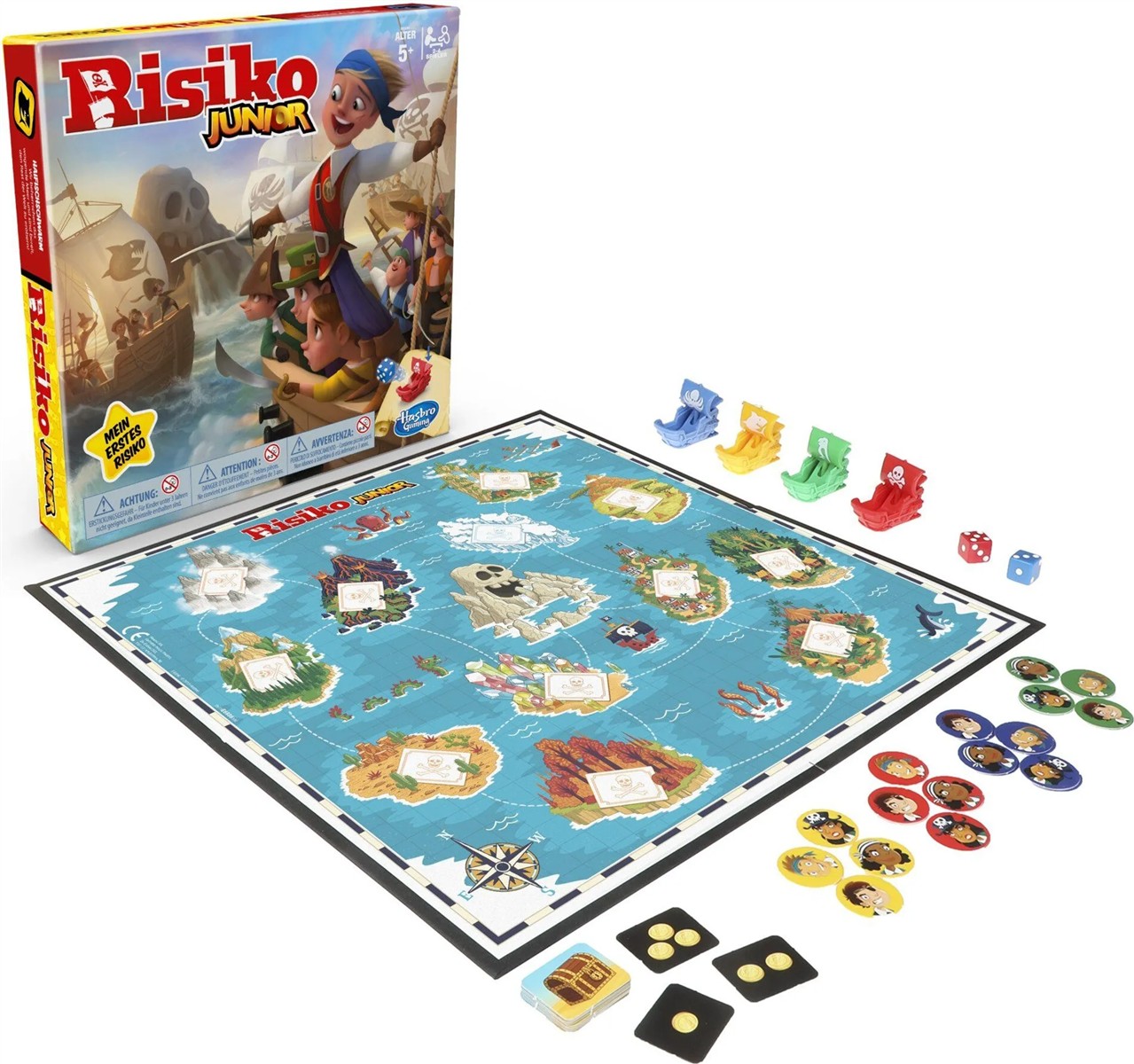 Hasbro - Risiko Junior Brettspiel Gesellschaftsspiel Familienspiel Kinder