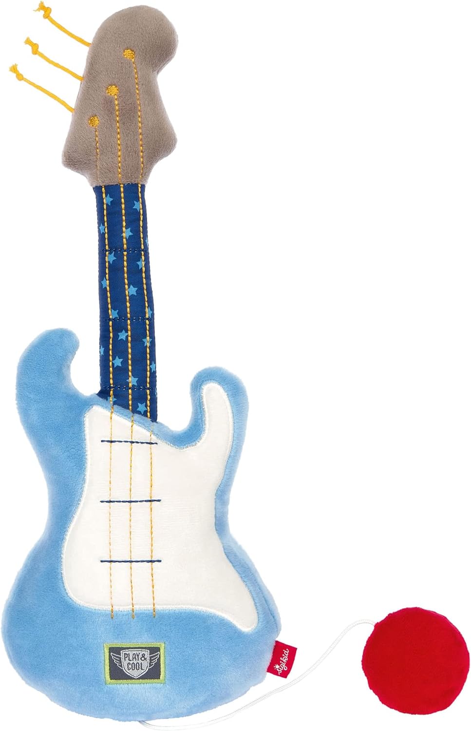 SIGIKID 41923 Rassel Gitarre Play & Cool blau Mädchen und Jungen Babyspielzeug