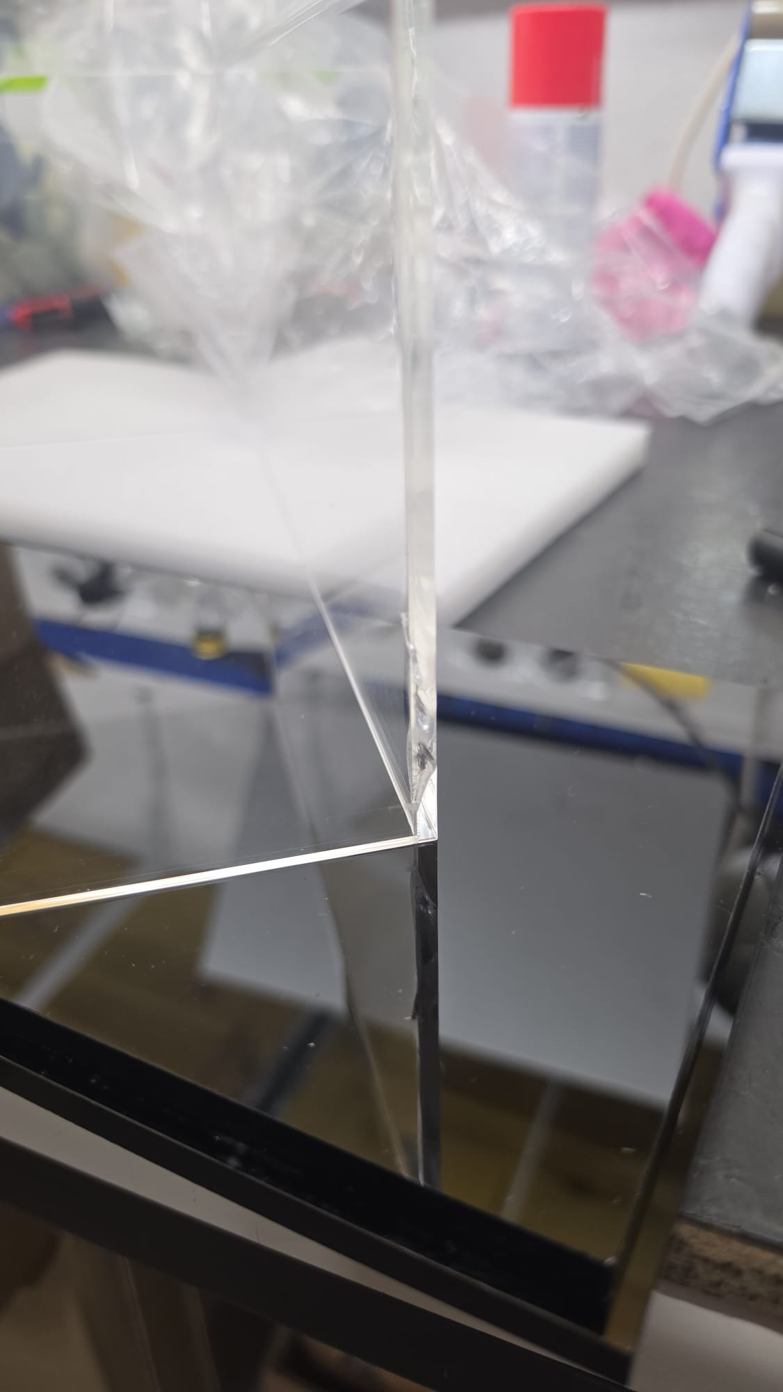 glas, klar, kante, eckig, transparentes panel