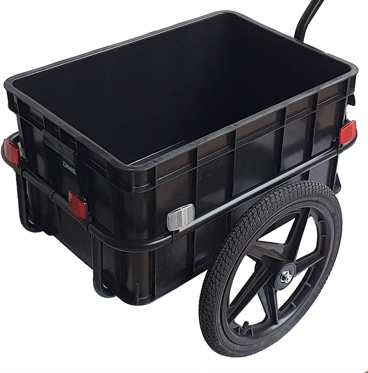 Lastenwagen, Transportkorb, Kiste mit Rädern, Räder, Schwarz
