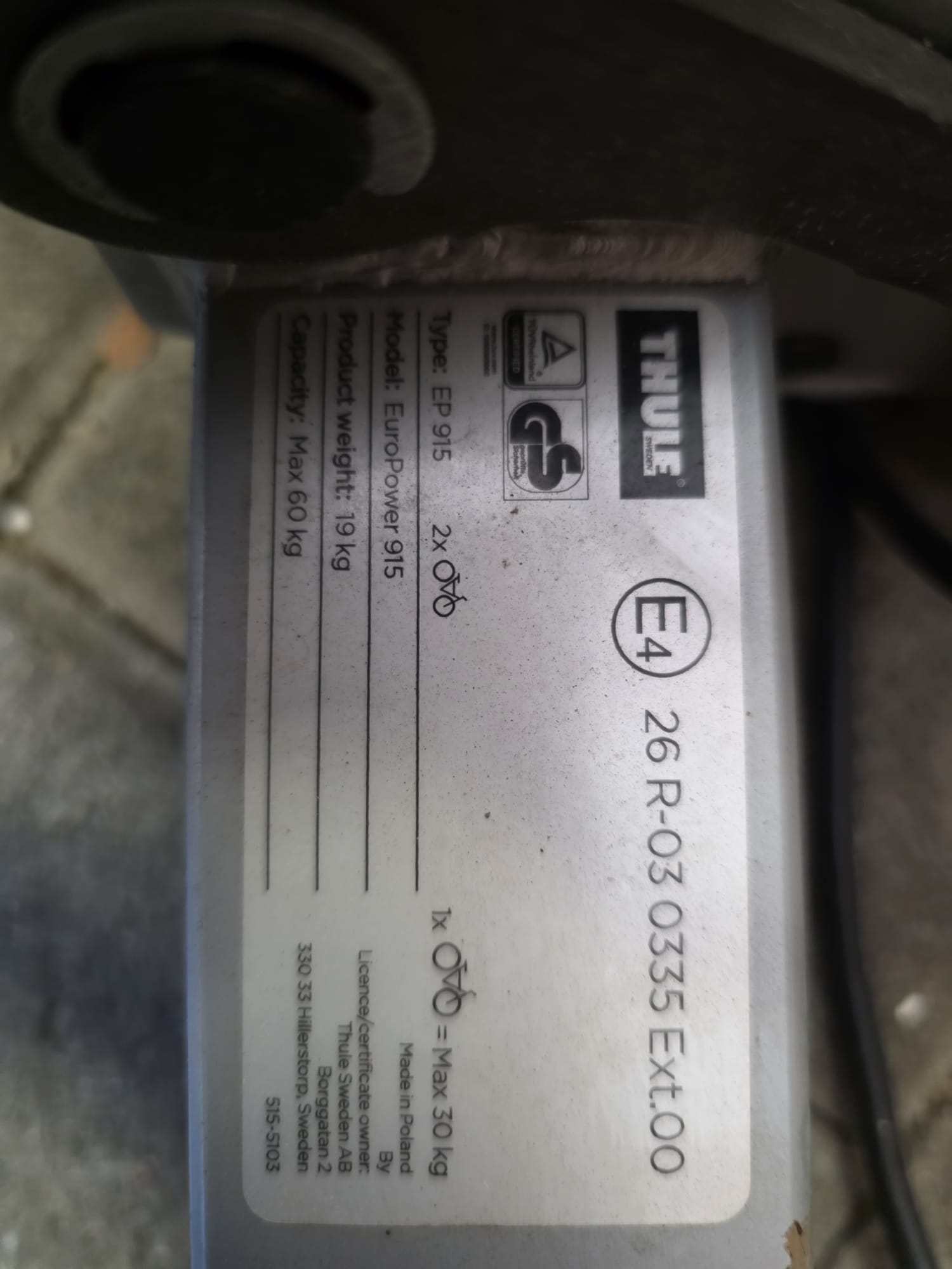 Thule Fahrrad Kupplungsträger EuroPower 915 #E762