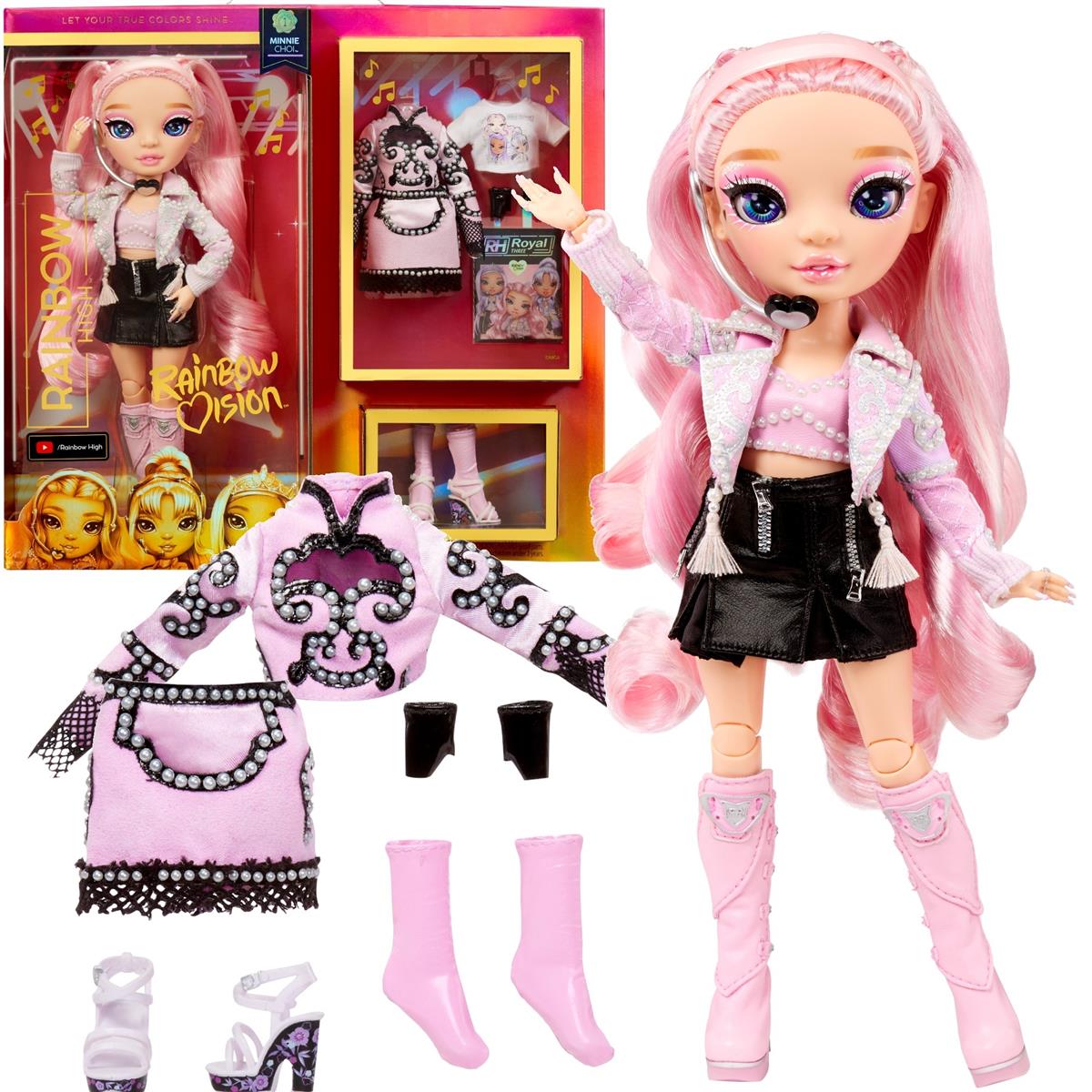 MGA 578444EUC Rainbow Vision Rainbow hight Minnie Choi Puppe 28cm