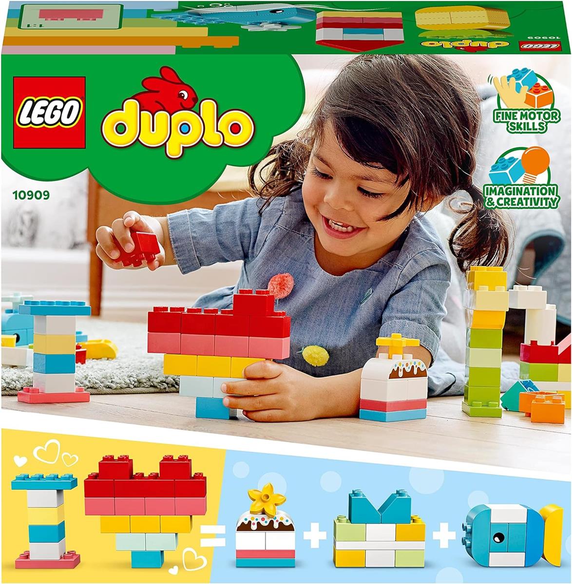 LEGO DUPLO Classic 10909 Mein erster Bauspaß Bausteine-Box Konstruktionspielzeug Lernspielzeug Bausteine zur Entwicklung Lernen für Kleinkinder