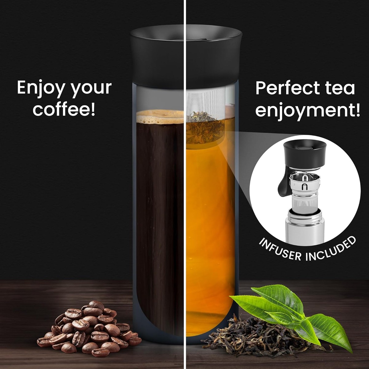 Kaffee-Karaffe, Kaffeepresso, Teekaraffe, Infuser, Teeblatt-Filter