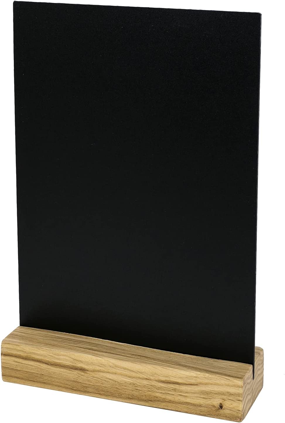 Tischtafel, Schiefertafel, Holzständer, Schwarz, Naturholz