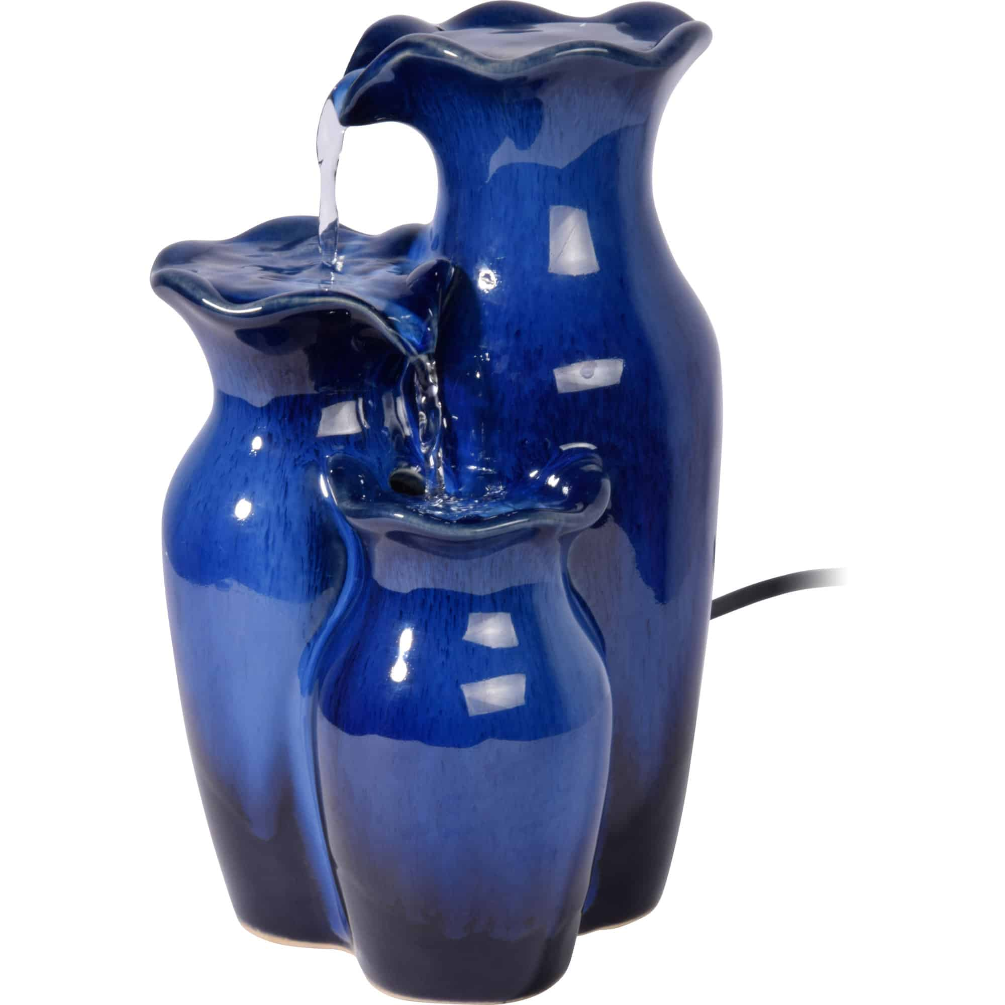 blau, Vase, glasierter, Doppelvase, Dekoration