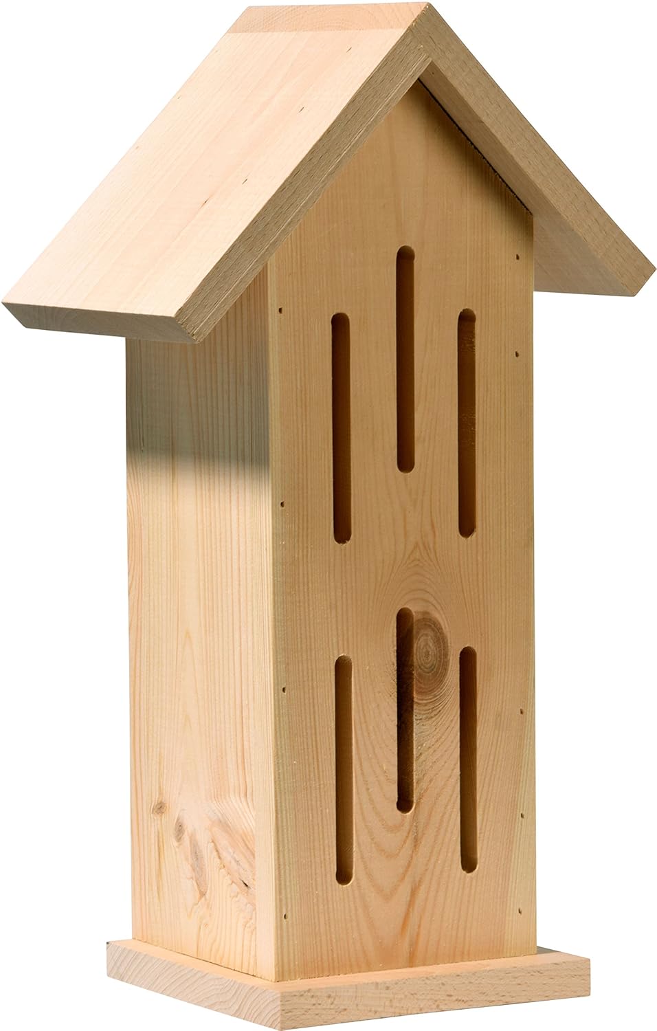 Dobar Luxus-Insektenhotels Schmetterlingshaus Sonnenfalter Natur - Insektenhotel aus Massivholz - Schmetterlingskasten unbehandelt & robust - Schmetterlingshotel für Garten/Terrasse/Balkon