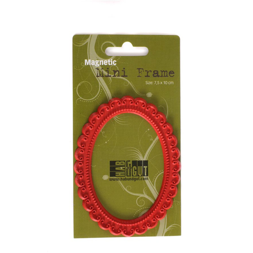 Magnet-Bilderrahmen rot Design: Oval