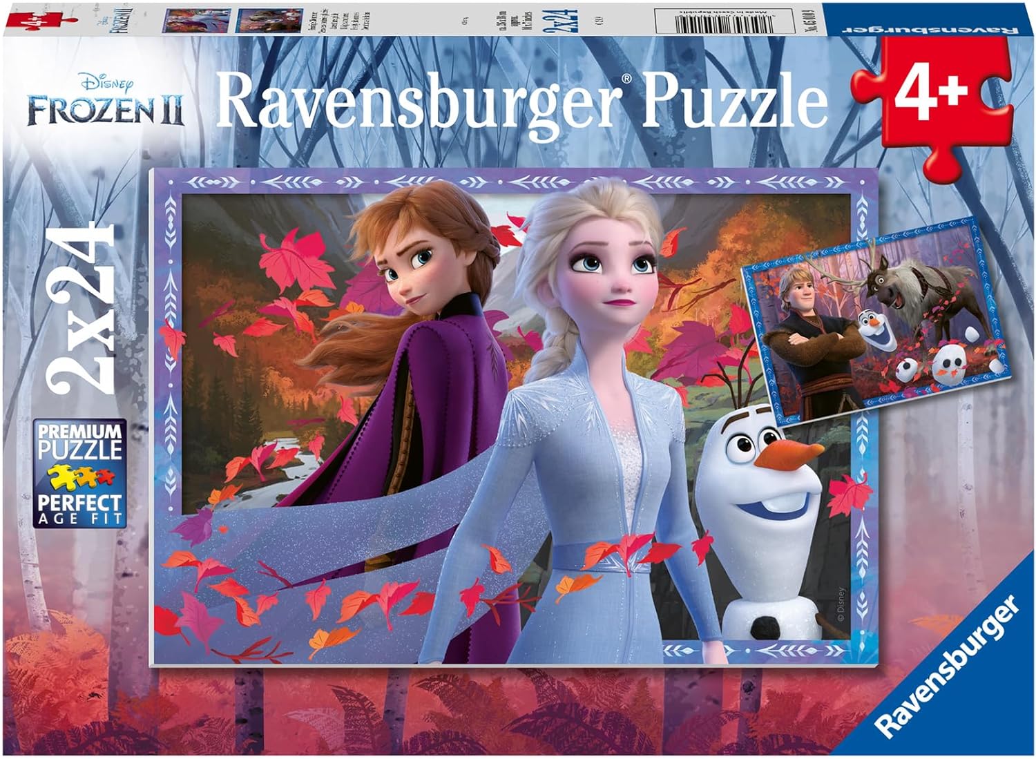 Ravensburger Kinderpuzzle - 05010 Frostige Abenteuer - Puzzle für Kinder ab 4 Jahren, mit 2x24 Teilen, Puzzle mit Disney Frozen