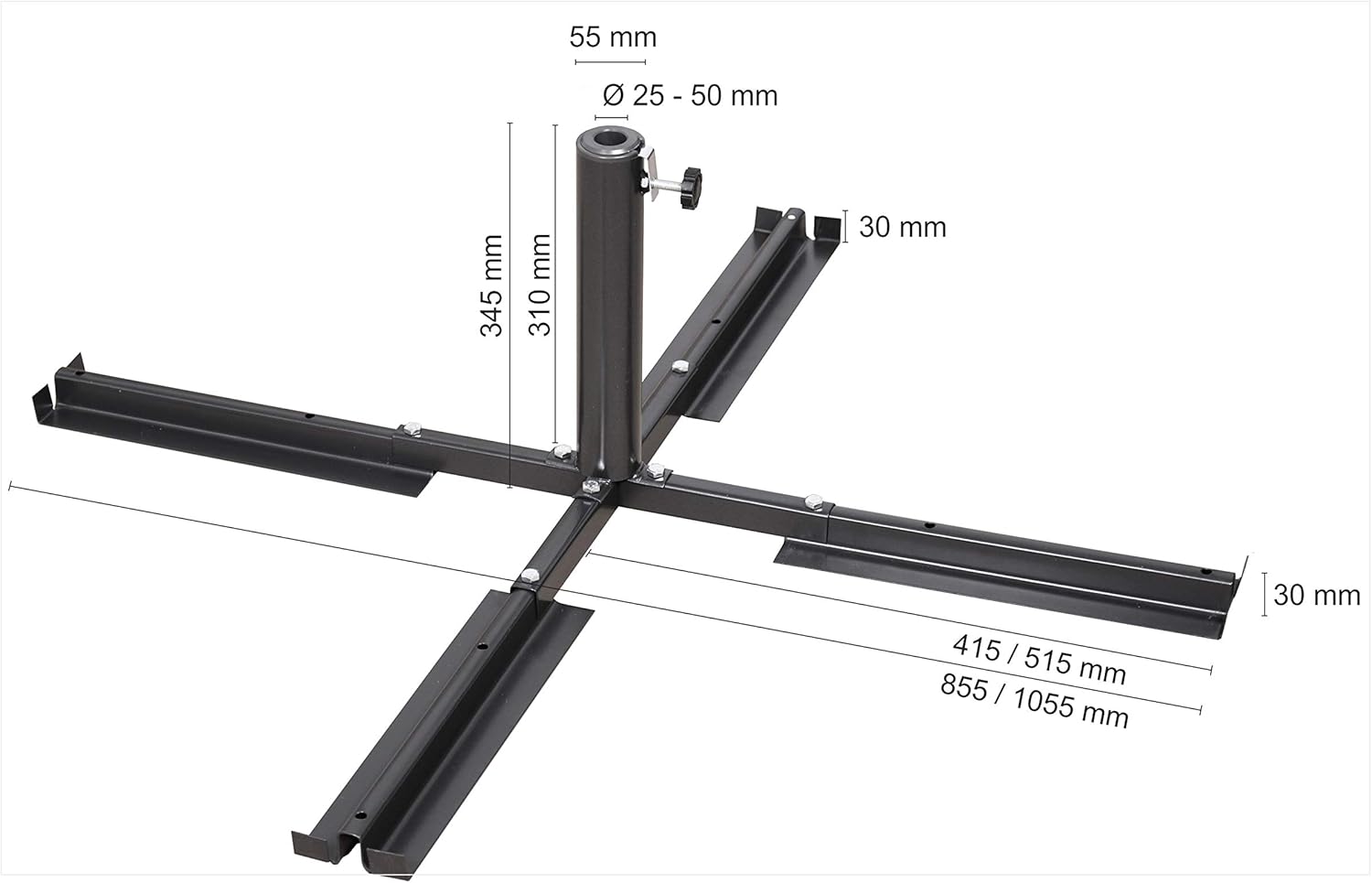 Schneider Plattenständer Standard für Wegeplatten 837 15 anthrazit Stahl