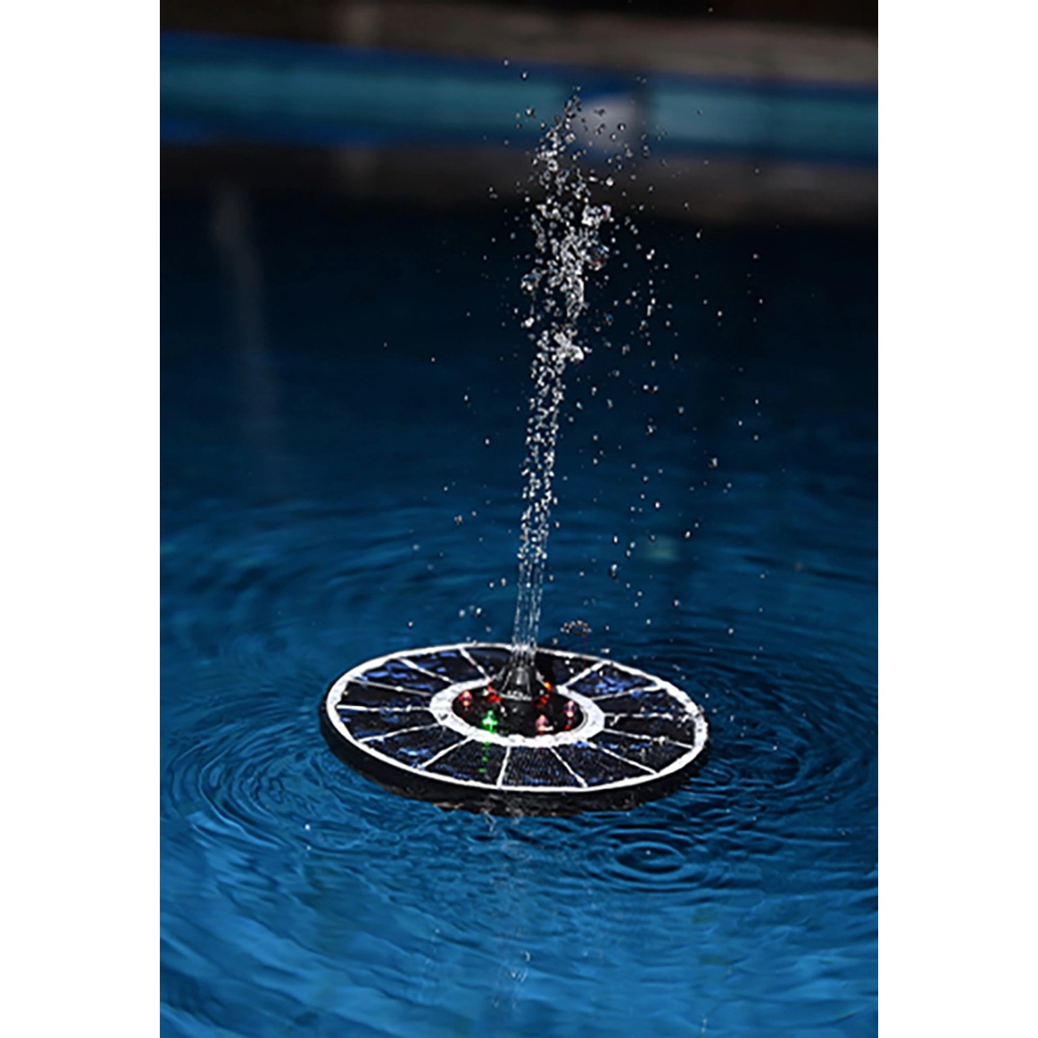 Heissner Solar Teichpumpen Set Schwimmende Solar Insel inkl. LED Beleuchtung