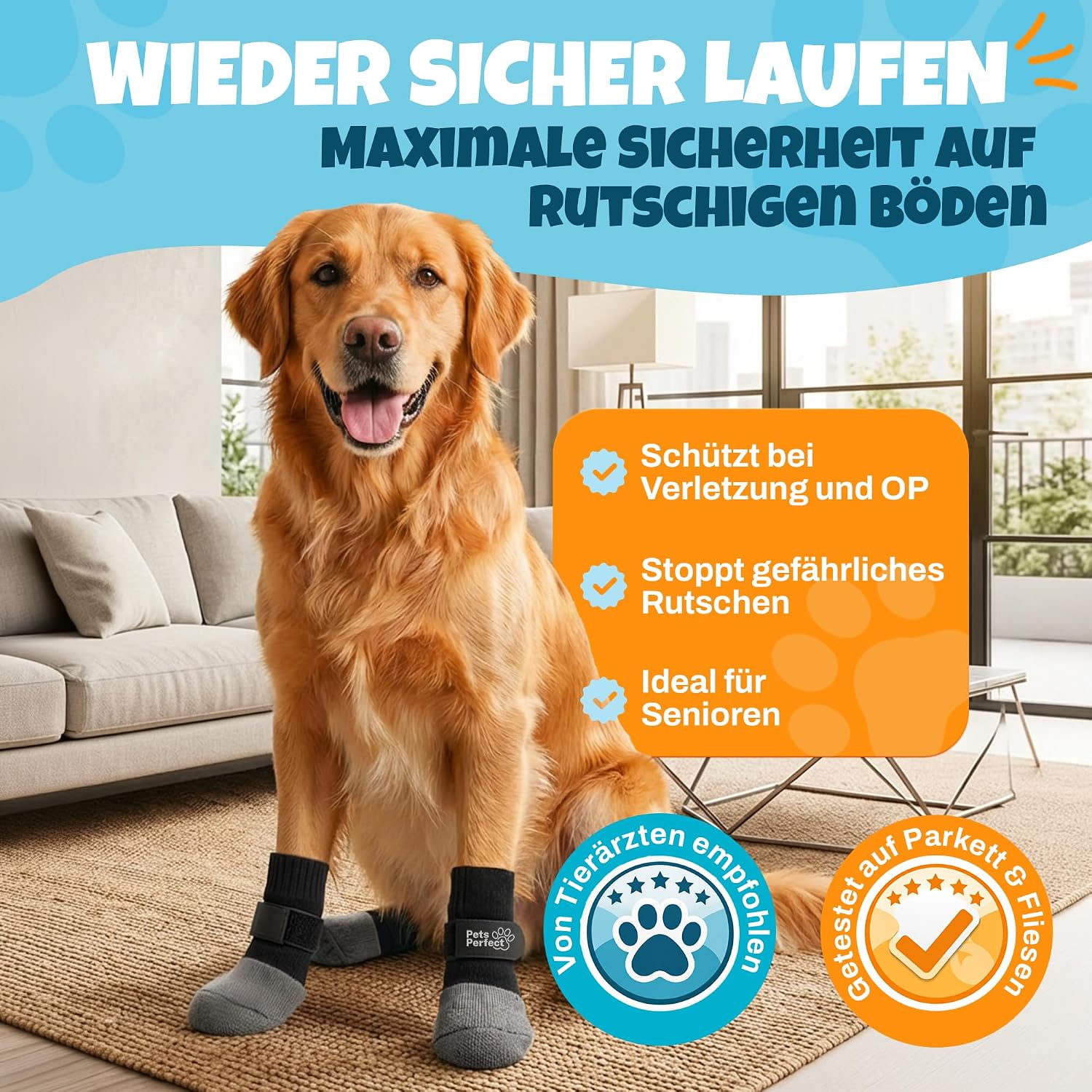 Hund, Gehörschutz, Rutschfest, Fell, Pfotenbandagen