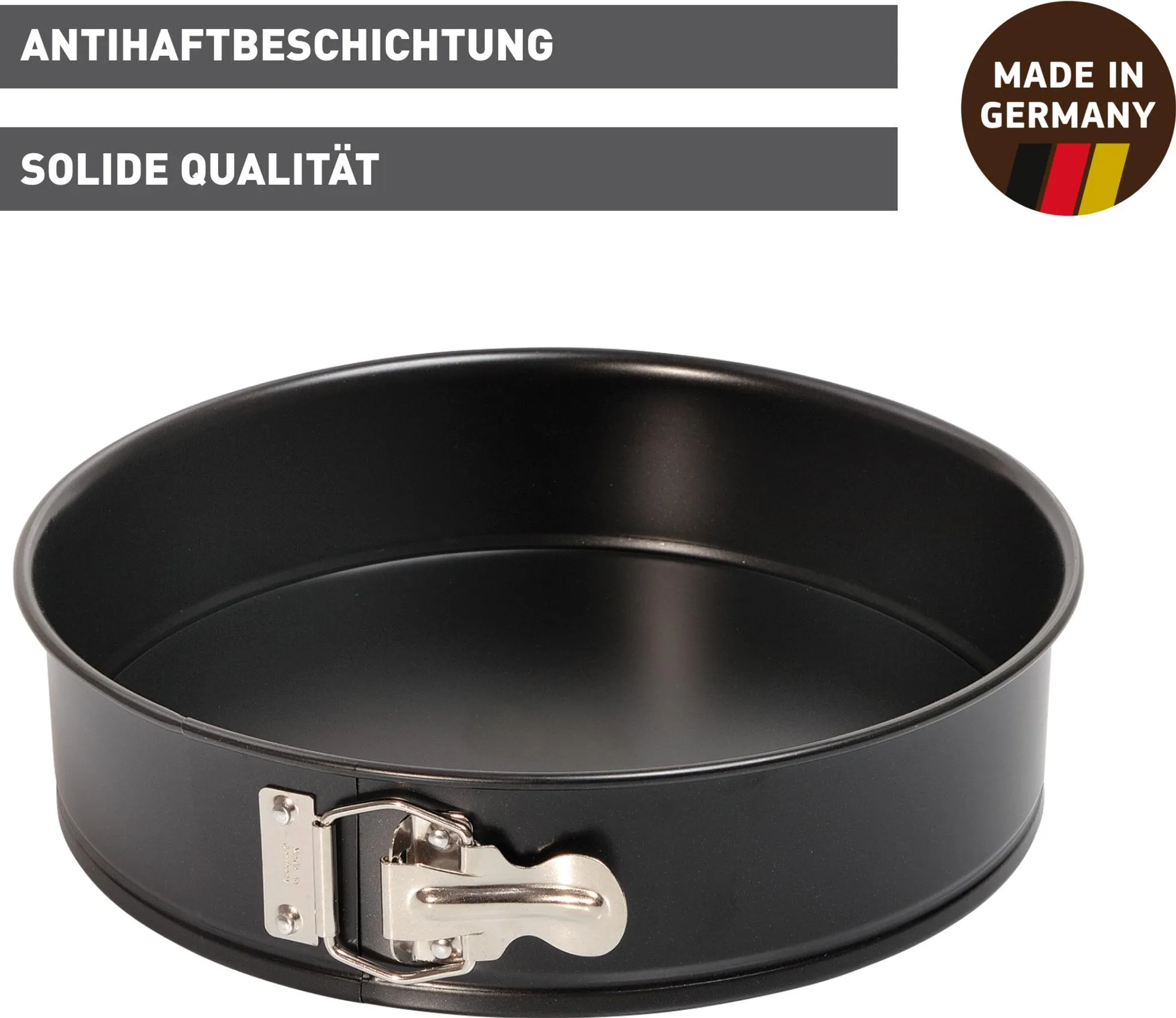 Springform 26cm Kaiser CLASSIC Kuchenbackform schwarz 1 Boden