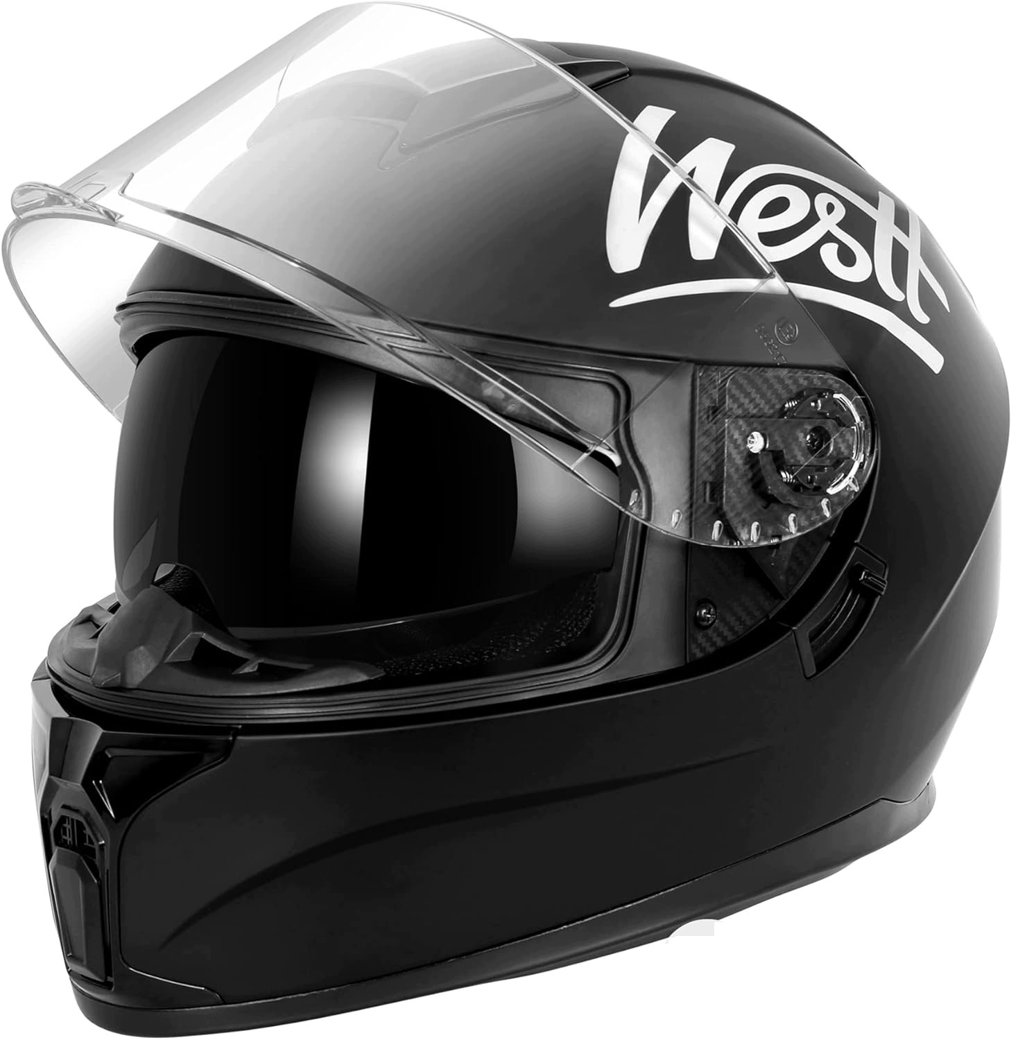 Integralhelm, Fullface, Schwarz, Visier, Gehäuse-muster