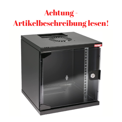 HMF Netzwerkschrank Serverschrank 10 Zoll 6 HE schwarz #WARE MIT MANGEL
