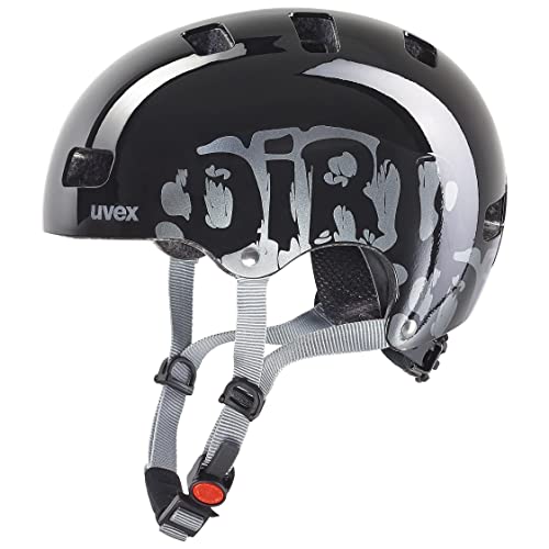 uvex kid 3 - robuster Fahrradhelm für Kinder- individuelle Größenanpassung - optimierte Belüftung - dirtbike black - 55-58 cm