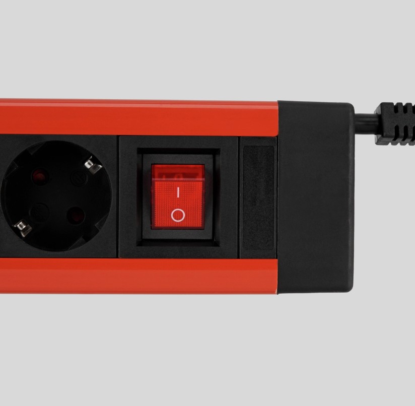 Steckerleiste, Schalter, Netzschalter, EU-Steckdose, Kabel