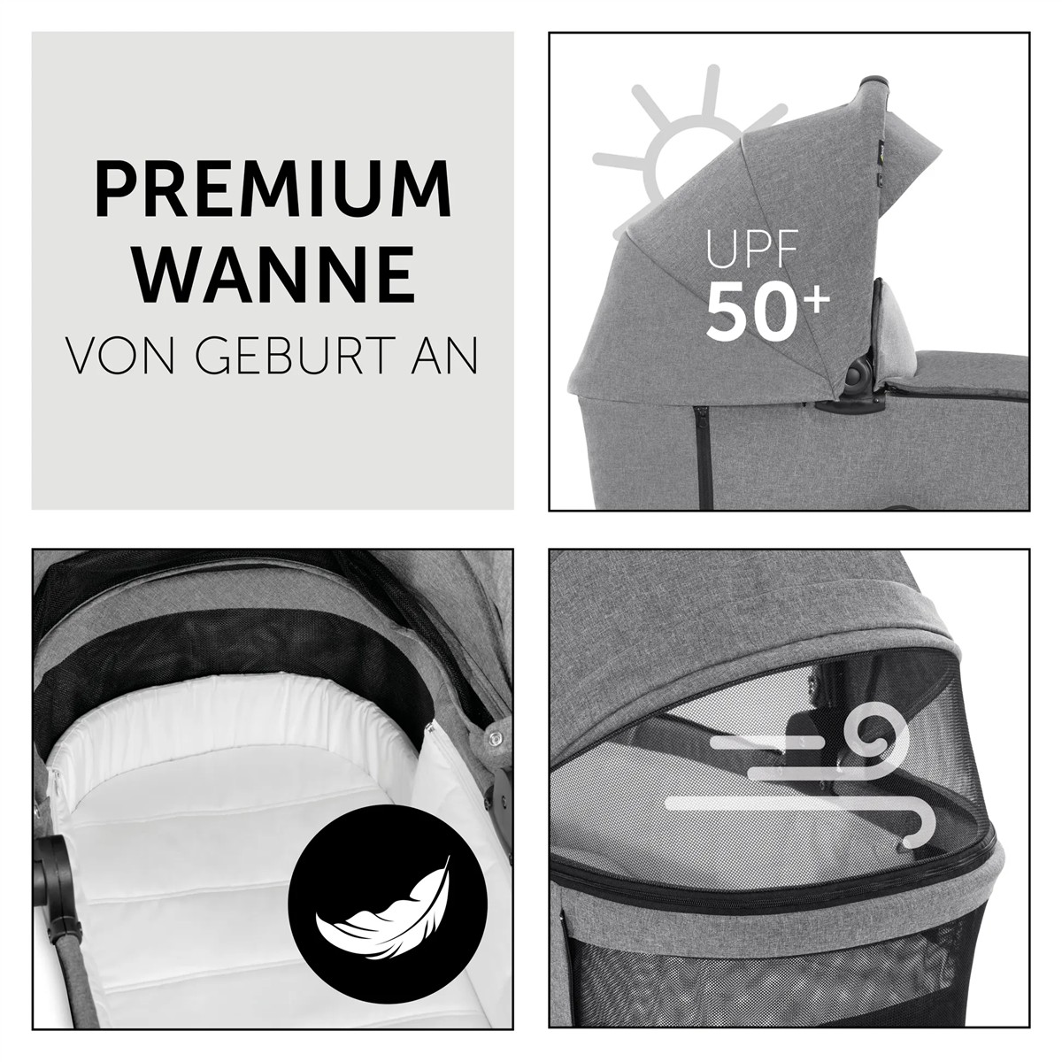 Hauck Vision X Set Kinderwagen Buggy umbaubar Kindertransport