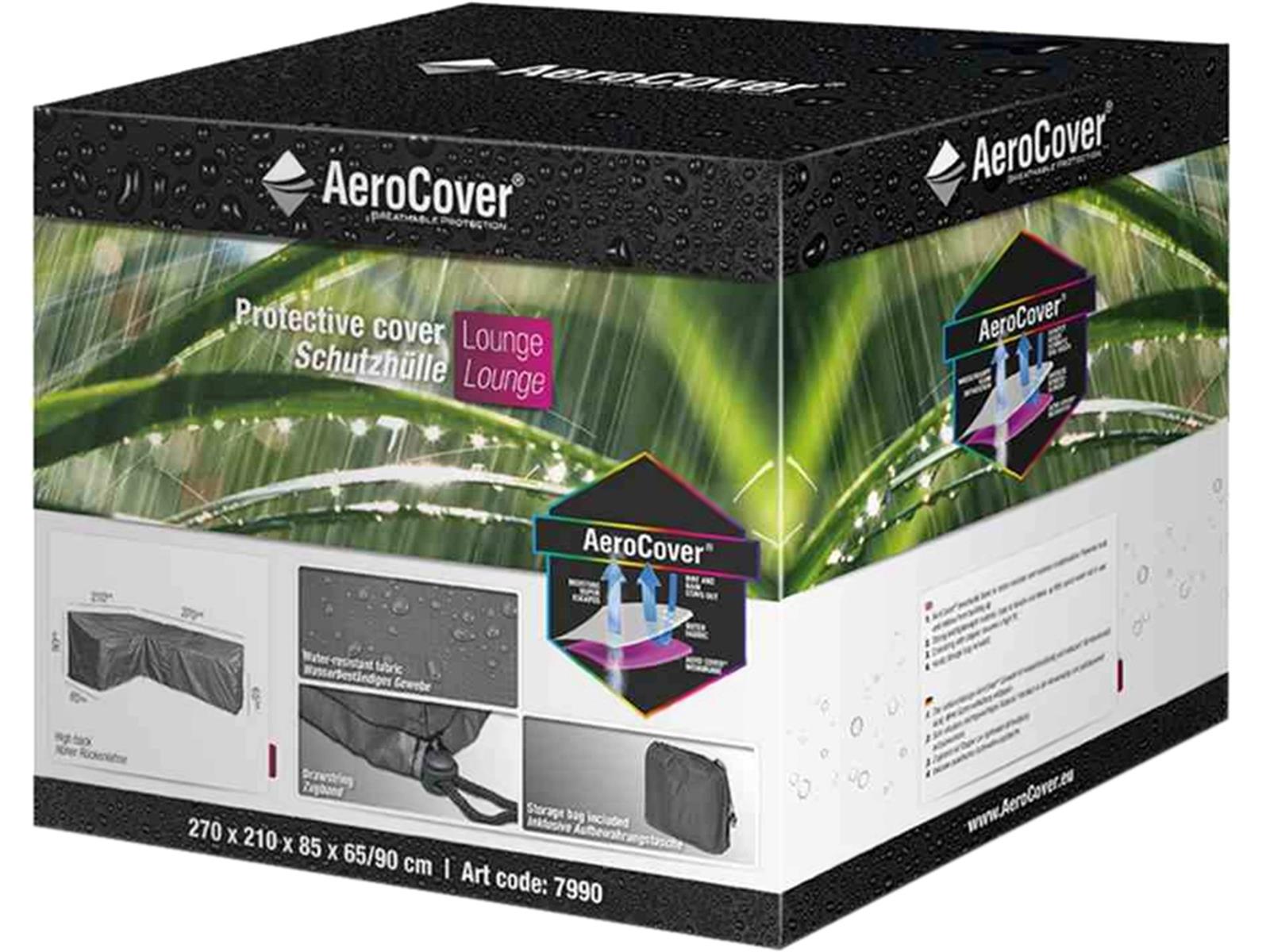 Aerocover Schutzhülle für Eck Lounge Links 210 cm x 270 cm Anthrazit