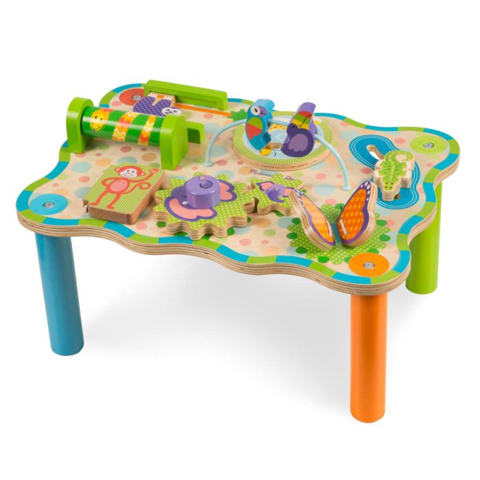 Melissa & Doug 40122 Spieltisch Dschungel aus Holz 8 Aktivitäten