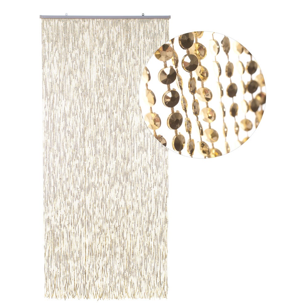 Schal, Ketten-Design, Seiden-Optik, glänzend, Gold-Ton
