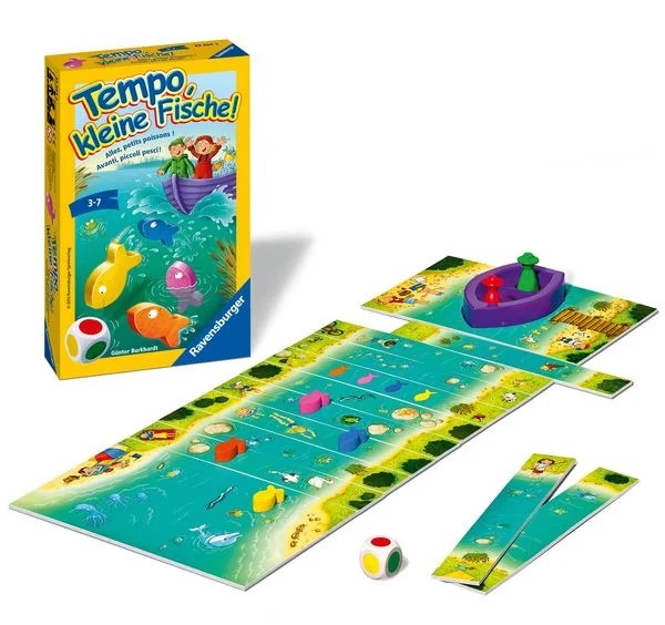 Kinderspiel, Familienspiel, Würfelspiel, Brettspiel, Unterwasser-Thema