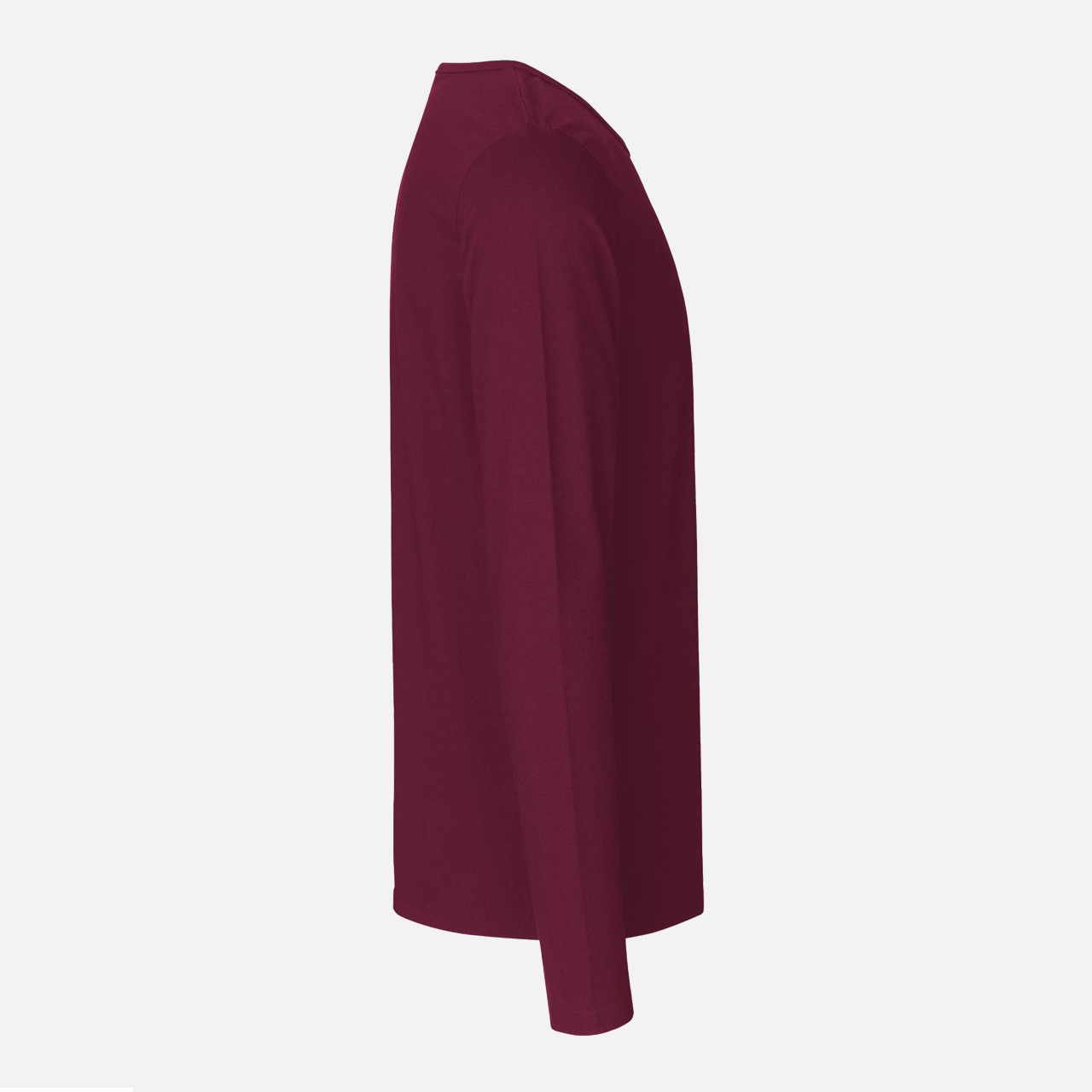 Mens Long Sleeve Shirt - Bio Baumwolle - Bordeauxe