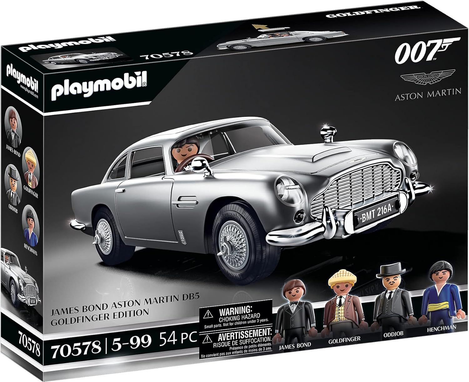 PLAYMOBIL 70578 James Bond Aston Martin DB5 Goldfinger Auto für Sammler Spielzeugauto