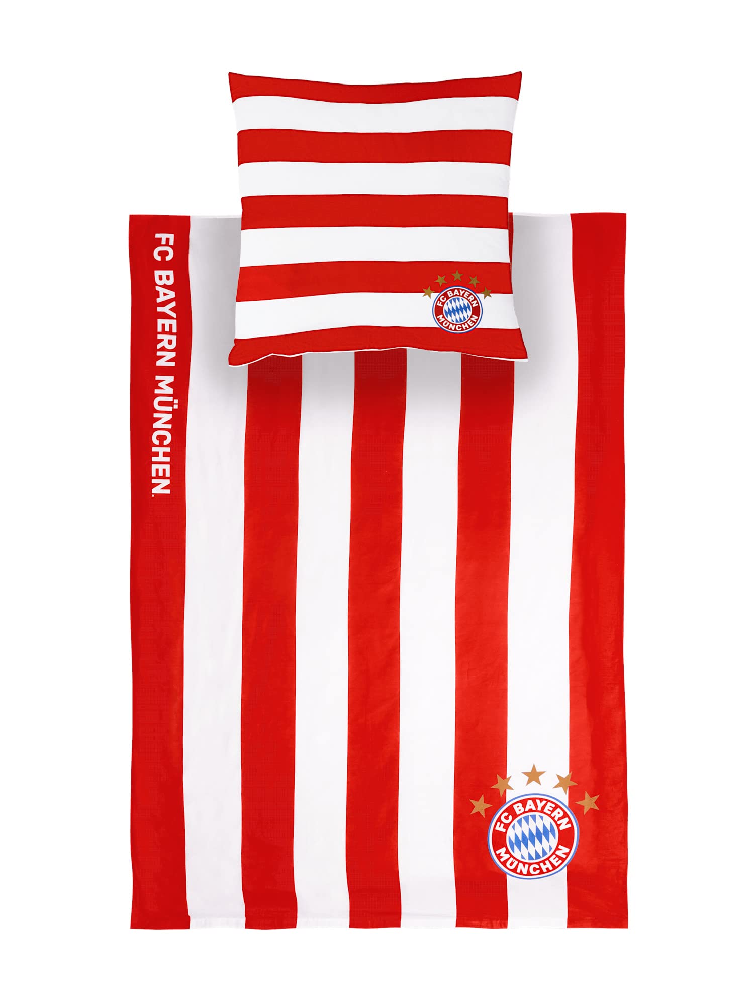 FC Bayern München Bettwäsche 28368  | Wendebettwäsche in Übergröße | Rot-Weiß |155x220 cm