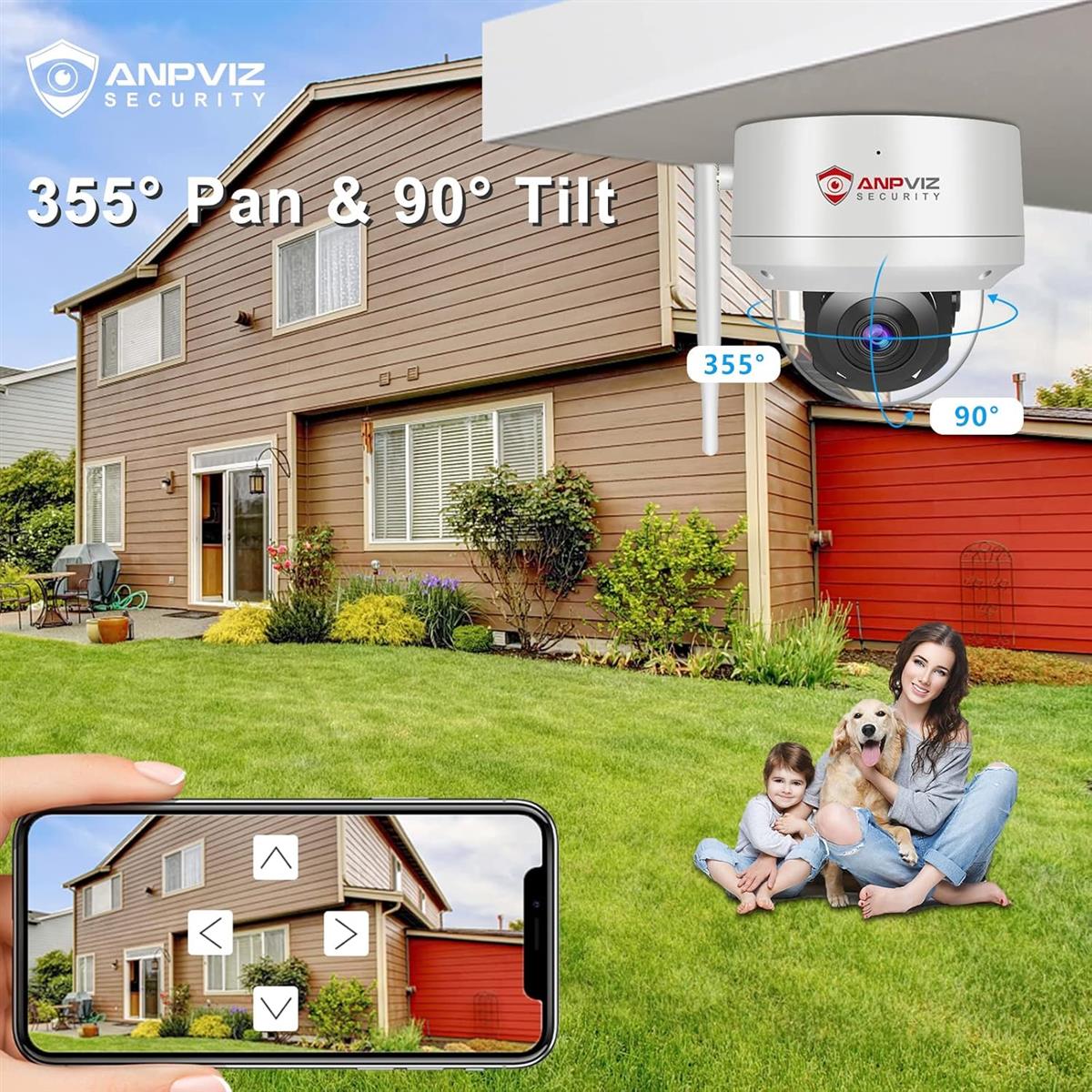 Anpviz Überwachungskamera Aussen WLAN 5MP PTZ IP Outdoor