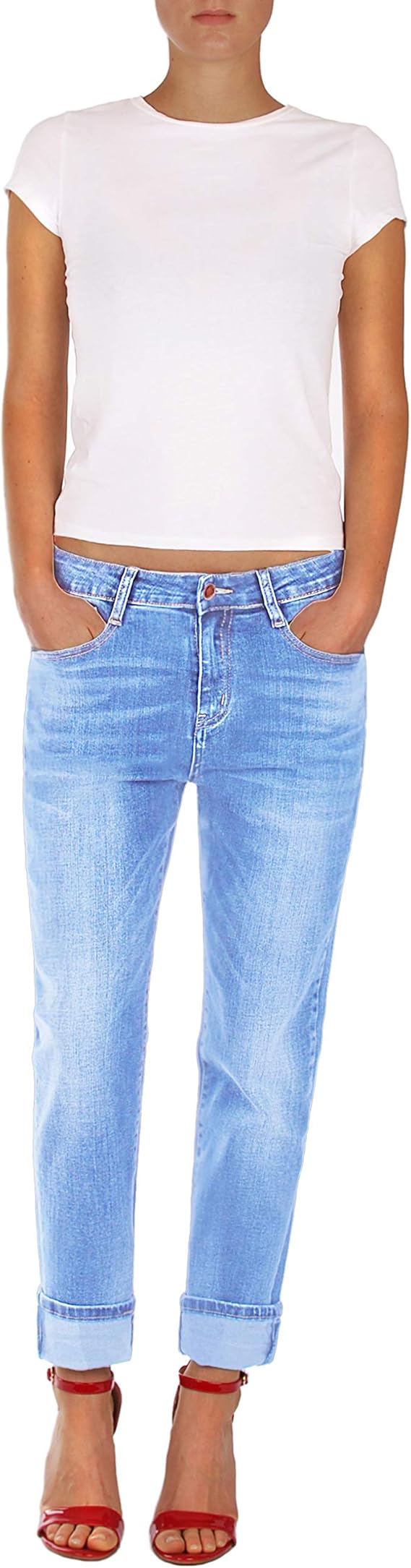 Fraternel Damen Jeans Hose Boyfriend Baggy Stretch Relaxed Gr. 40/L